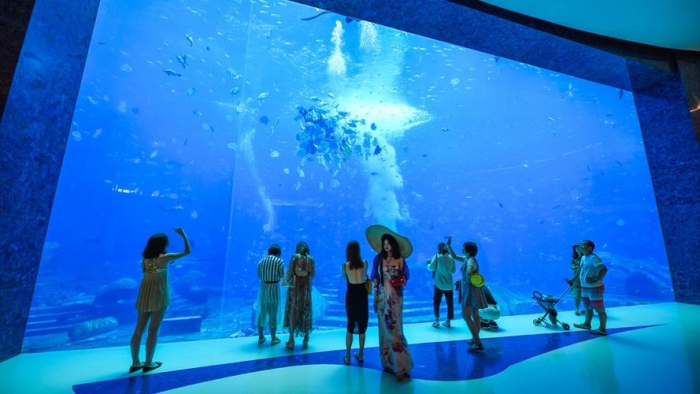 佛山夹胶玻璃定制生产，水族馆建筑玻璃能否承受巨大水压并保持清晰视野？